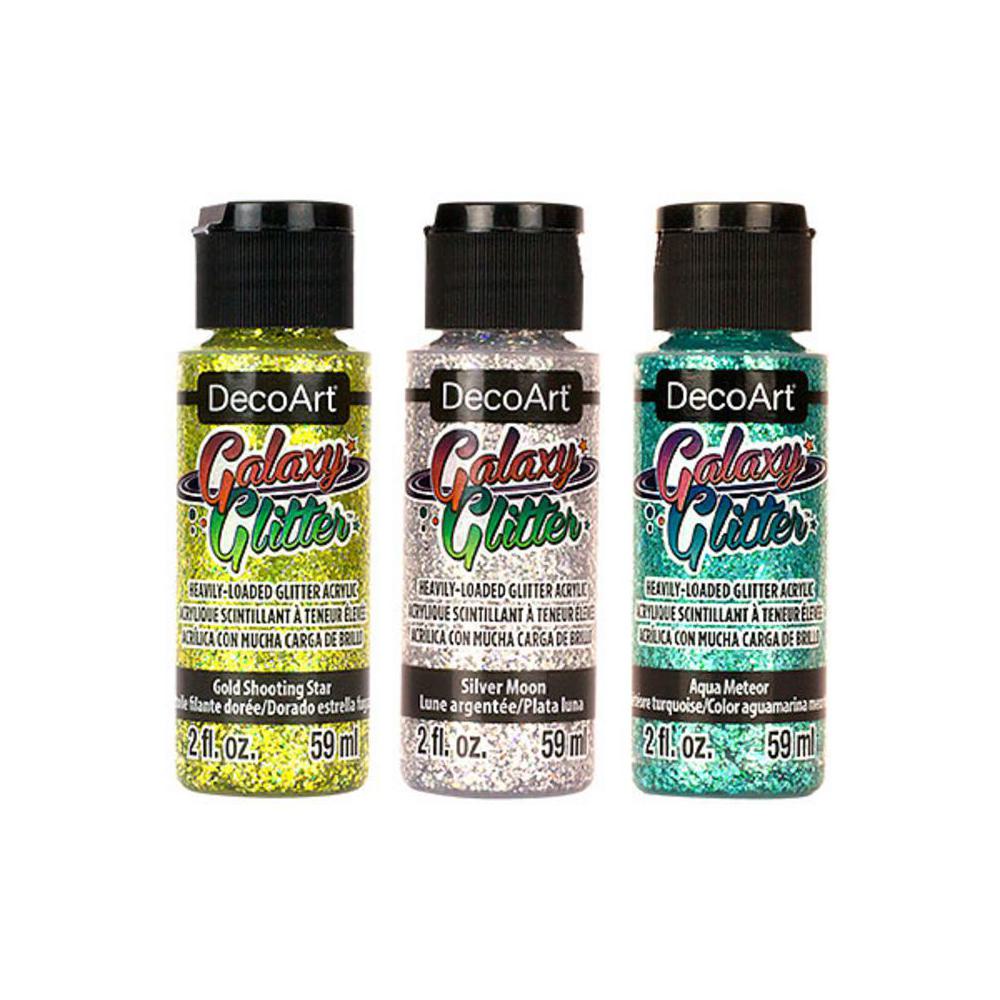 DecoArt, Acrylic, Art & School, Galaxy Glitter colors, 2 ounce, Paint, 746964